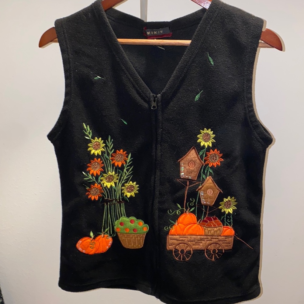 Fall Autumn Fleece Sweater Vest